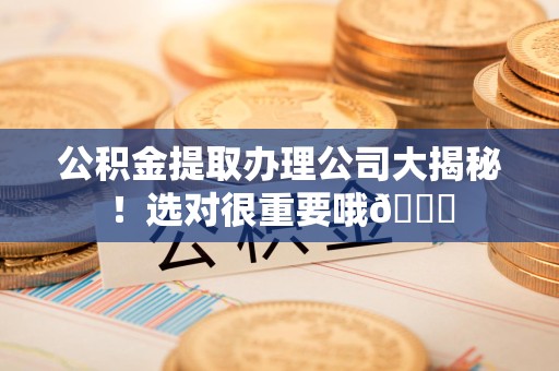 灵璧公积金提取办理公司大揭秘！选对很重要哦😎